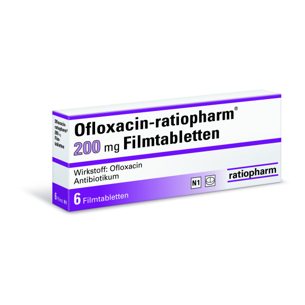Офлоксацин OFLOXACIN RATIOPHARM 200MG  6 шт